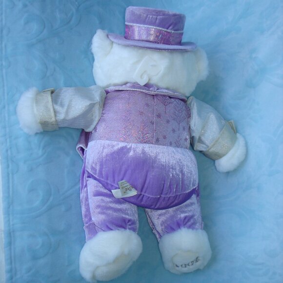 💜 2004 DanDee Easter Keepsake Teddy Bear Toy Stuffed Animal Lavender Purple Tux - Picture 2 of 11